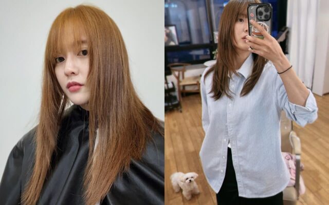 남보라, 머리 염색 후 반려견 ‘머털이’와 찰칵!…”new style”