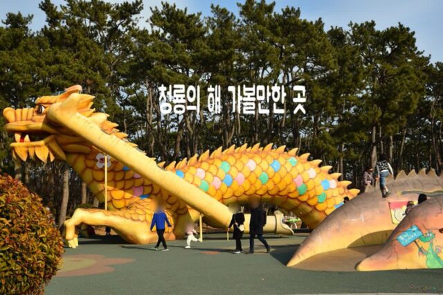 청룡의 해 가볼만한 곳 삼척 수로부인 헌화공원 예천 회룡포 울산 대왕암공원