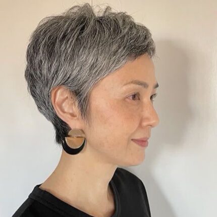 예쁜 60대 중년여성 헤어스타일 여자 숏컷 볼륨펌