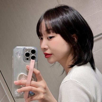 여자 중단발 허쉬컷 스타일 변신