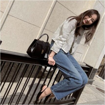 최지우 데일리백 셀린느 가방 16백 & 트리오페 슬링백 봄코디