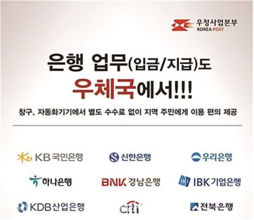 “전국 2500개 우체국에서 경남은행 입·출금 서비스 제공한다”