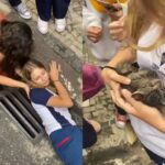 하수도에 팔 집어넣어 갇힌 새끼 고양이 구조한 소녀…’이제 한 집 산다옹!’
