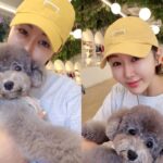 한영, 반려견 ‘오월이’와의 투 샷 공개… “강아지랑 둘 다 사진이 잘 나오기란”