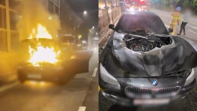 주행 중이던 520d에서 또 화재… 올해에만 벌써 세 번째