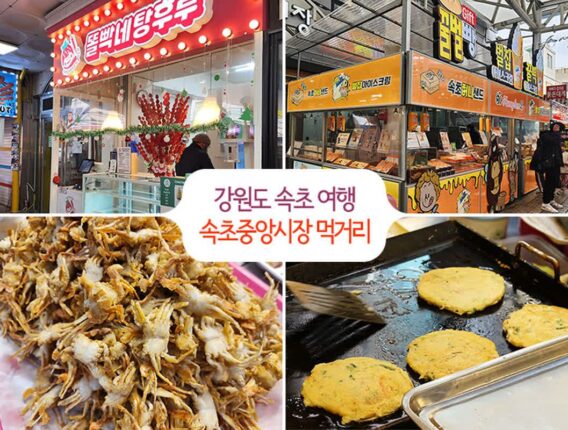 강원도 속초 여행 전통시장 속초중앙시장 먹거리