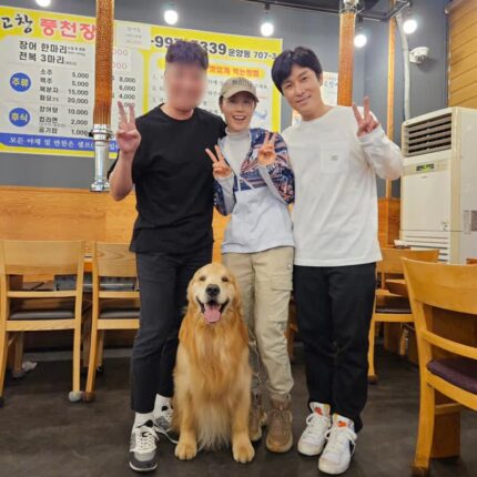 문정희, 신화 김동완과 깜짝 만남..’반려견 마누도 함께’