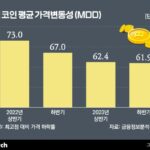 코인 변동성 얼마나 클까…주식의 3~4배