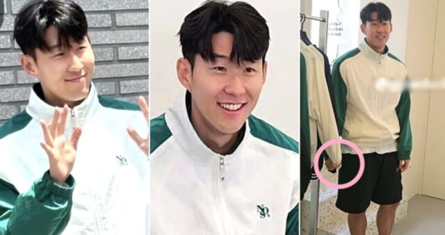 경기장에선 카리스마 넘치는데 NOS7 팝업 스토어에 팬들 몰리자 부끄러워하는 손흥민