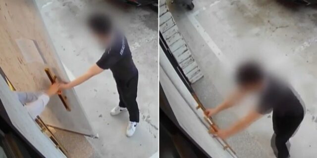 “문열어 X발”…아침 출근하던 여성 뒤쫓아 사무실 침입한 20대 만취남 (영상)