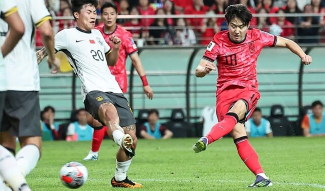 북중미 월드컵 예선, 후반전 이강인 왼발슛 1:0
