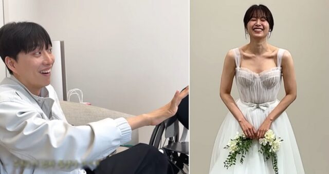 ‘10월 결혼’ 앞두고 송지은이 시스루 웨딩드레스 입자 부끄러워하는 ‘유교보이’ 박위 (영상)