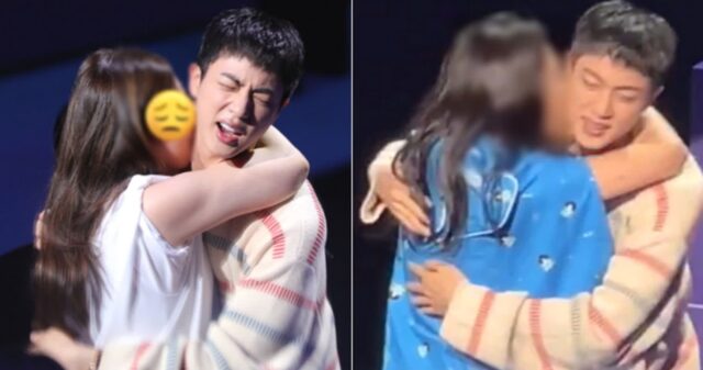 BTS 진 허그회서 ‘기습 볼 뽀뽀’ 한 사생팬…전세계 아미들 분노