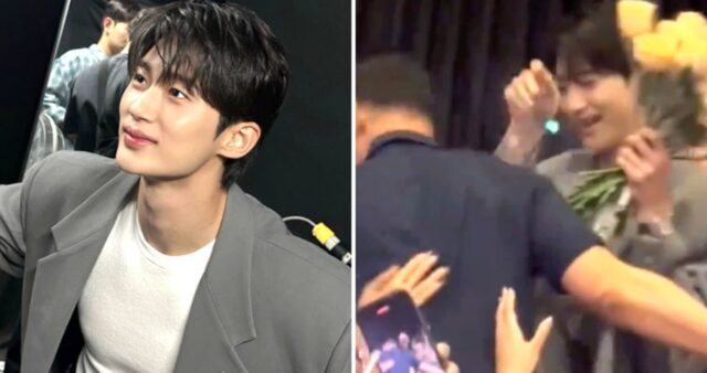 팬미팅 도중 꽃다발 들고 있던 변우석이 경호원에 끌려 나간 ‘웃픈’ 이유 (영상)