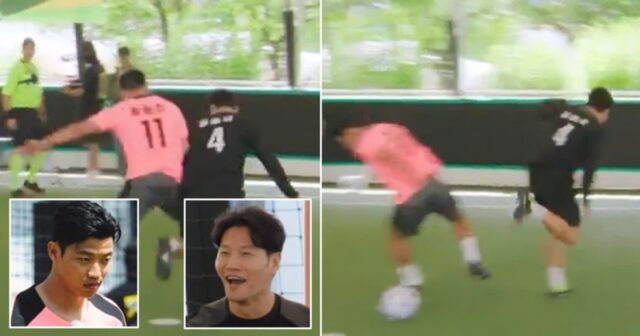 황희찬 어깨빵 한번에 ‘종이 인형’처럼 날아가버린 ‘헬스 25년 경력’ 김종국 (영상)