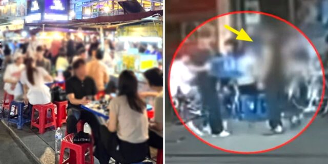 종로 포차거리서 흉기 난동 부린 남성, 휴무 경찰관에 체포되자 한 황당 변명 (영상)
