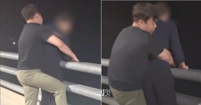 휴가 중 투신 시도하는 남성 발견한 소방관…“절대 못 놓는다” 끝까지 붙잡아 구조