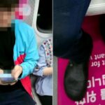 배지 단 임산부 바로 앞에 서 있는데도 ‘임산부 배려석’ 앉아 못본척 핸드폰 하는 중년 남성