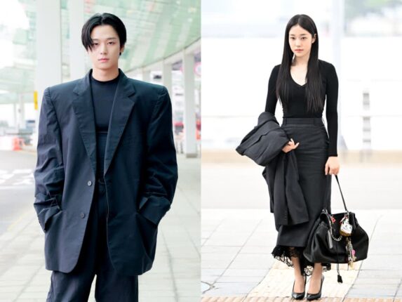 주연과 노윤서, 공항을 런웨이로 만든 카리스마