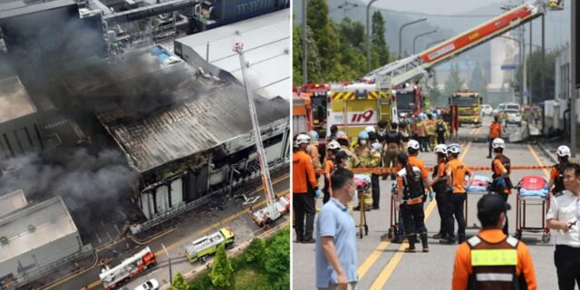 화성 리튬배터리 제조공장 화재로 희생자 다수…“시신 10구 추가 발견”