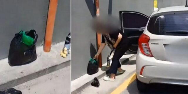 길가에 ‘음식물 쓰레기’ 버리고 튄 여성 스파크 차주…촬영당하자 한 소름돋는 행동 (영상)