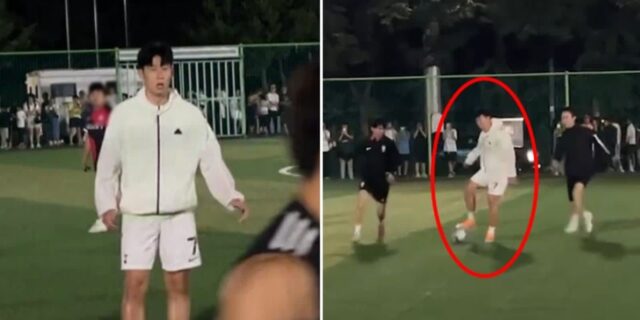 휴식기간 중 몸 근질근질해 아차산 축구장에 ‘조기축구’ 뛰러 온 손흥민