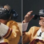 25살에 떠난 남편 VR로 다시 만나자 한번이라도 안아보고 싶어 허공 끌어안는 할머니 (영상)