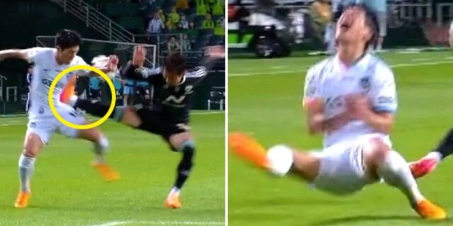7살 어린 상대팀 선수 옆구리 가격 후 퇴장당한 김진수…‘또’ 폭력 축구 논란 (영상)