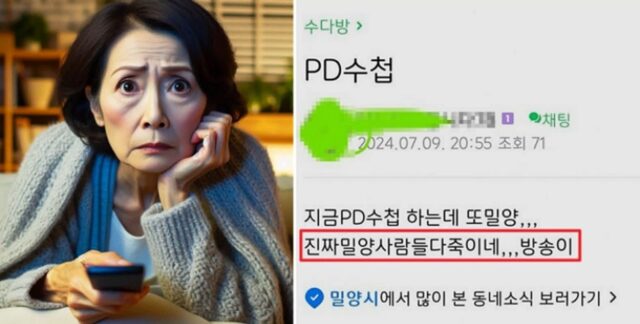 “방송이 밀양사람 다 죽인다”…PD수첩 ‘밀양성폭행 사건’편 접한 맘카페 회원의 반응