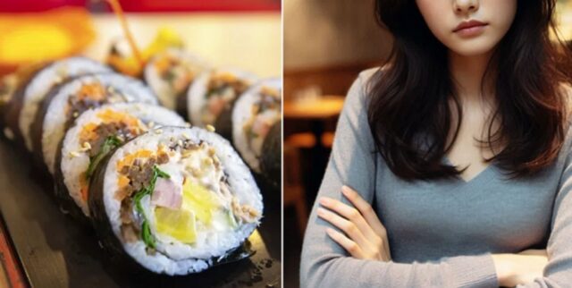김밥 먹다 남은 4알, 포장해가는 친구…“구질구질해 거지같아 vs 돈 냈는데 왜 문제냐”