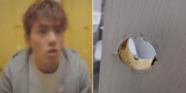 “여보 아기 잘 봐줘요” 아내 출근 후 화장실에 4시간 동안 갇힌 남성…문에 남은 치열한 사투의 흔적