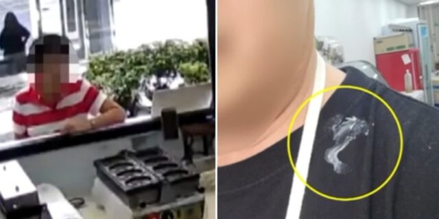 “빵 다시 내놔!”… 치즈 모양 마음에 안 든다고 업주에 빵 던진 중년 여성 (영상)