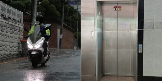폭우 쏟아지는 날, ‘엘베 고장’ 숨기고 배달주문 해 18층까지 올라오라고 한 여성