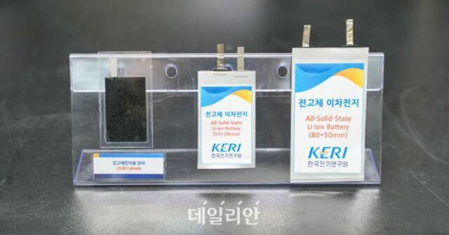 KERI, 양극활물질에 고체전해질 부분 코팅한 복합소재 개발