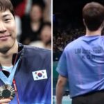 입대 20일 남기고 올림픽 동메달 따 ‘군면제’된 임종훈… 승리 후 보여준 경례 세리머니 (영상)