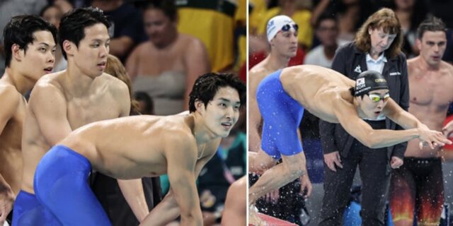 한국 최초로 계영 800m 결승 진출한 수영대표팀… 김우민·황선우 ‘역대급 레이스’ 펼쳤다