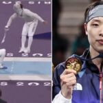‘점프’로 상대방 공격 피하고 역습까지 성공… 액션 영화 한 장면 같은 펜싱 박상원 경기 영상