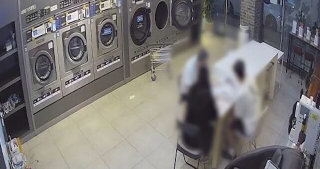 에어컨 빵빵한 무인 세탁방서 ‘배달 음식’ 먹방한 남녀 3명… CCTV 보던 사장 경악했다