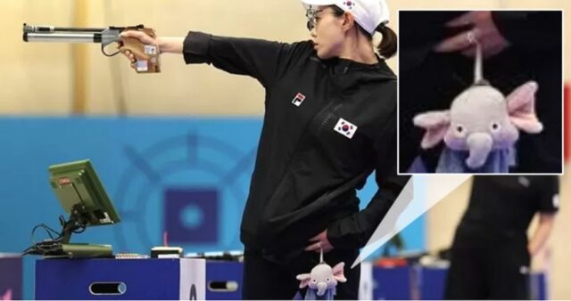 ‘사격 여전사’ 김예지가 항상 들고나와 딸이 줬다고 알려진 코끼리 인형… 정체 밝혀졌다