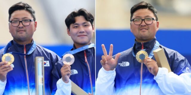 김우진, 양궁 개인전 금메달로 남자 첫 ‘3관왕’… 한국 양궁, 사상 첫 올림픽 전 종목 석권