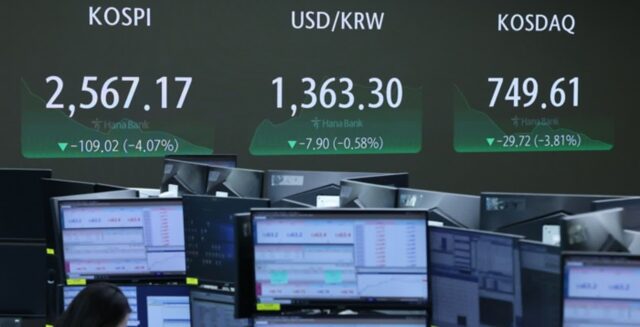 거래소, 주가 급락에 코스피 매도 사이드카 발동…4년5개월 만