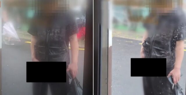 맞은편에서 손님들 다 보고 있는데… 대낮에 남의 가게 유리창에 ‘노상 방뇨’한 아저씨