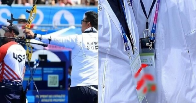 올림픽 양궁 경기 중 소리치며 상대 선수 방해…. ‘민폐 논란’ 한국인 아저씨들의 정체