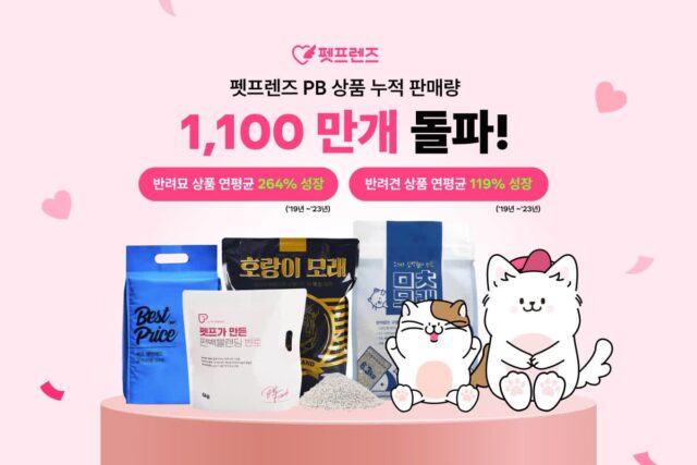 펫프렌즈 PB상품, 누적 총 1,100만 개 판매…’반려묘 상품 2배 이상 늘어’