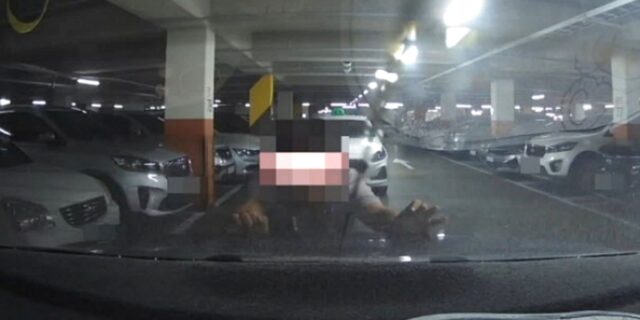 이중주차 해놓은 차 장애인 주차구역으로 밀어놓고 과태료 내게 만든 남성