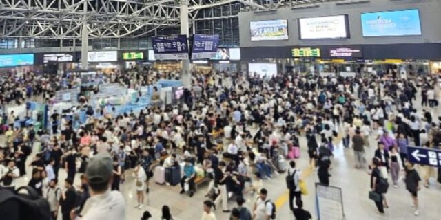 KTX 궤도 이탈 사고로 부대 복귀 못 하고 출근 못 해… 어제자 부산역 상황