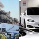 공항 야외주차장서 ‘전기차’ 테슬라 화재… 차량 200대 이상 모두 불타 (영상)