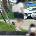 중국인 관광객이 또… 제주 야외주차장에서 바지 내리고 용변 보는 아이, 보호자는 휴지 들고 기다려
