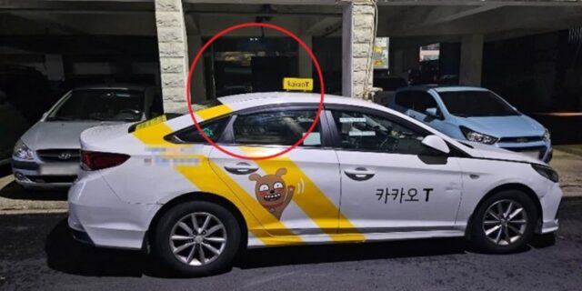 “니 땅 아니면 뭐라 하지마”… 빌라 출입로에 ‘길막’ 주차한 택시 (사진)