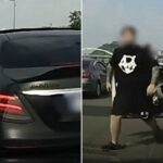 “차선 변경했다고”… 이레즈미 문신한 팔 꺼내며 ‘위협 운전’한 남성 운전자 (영상)